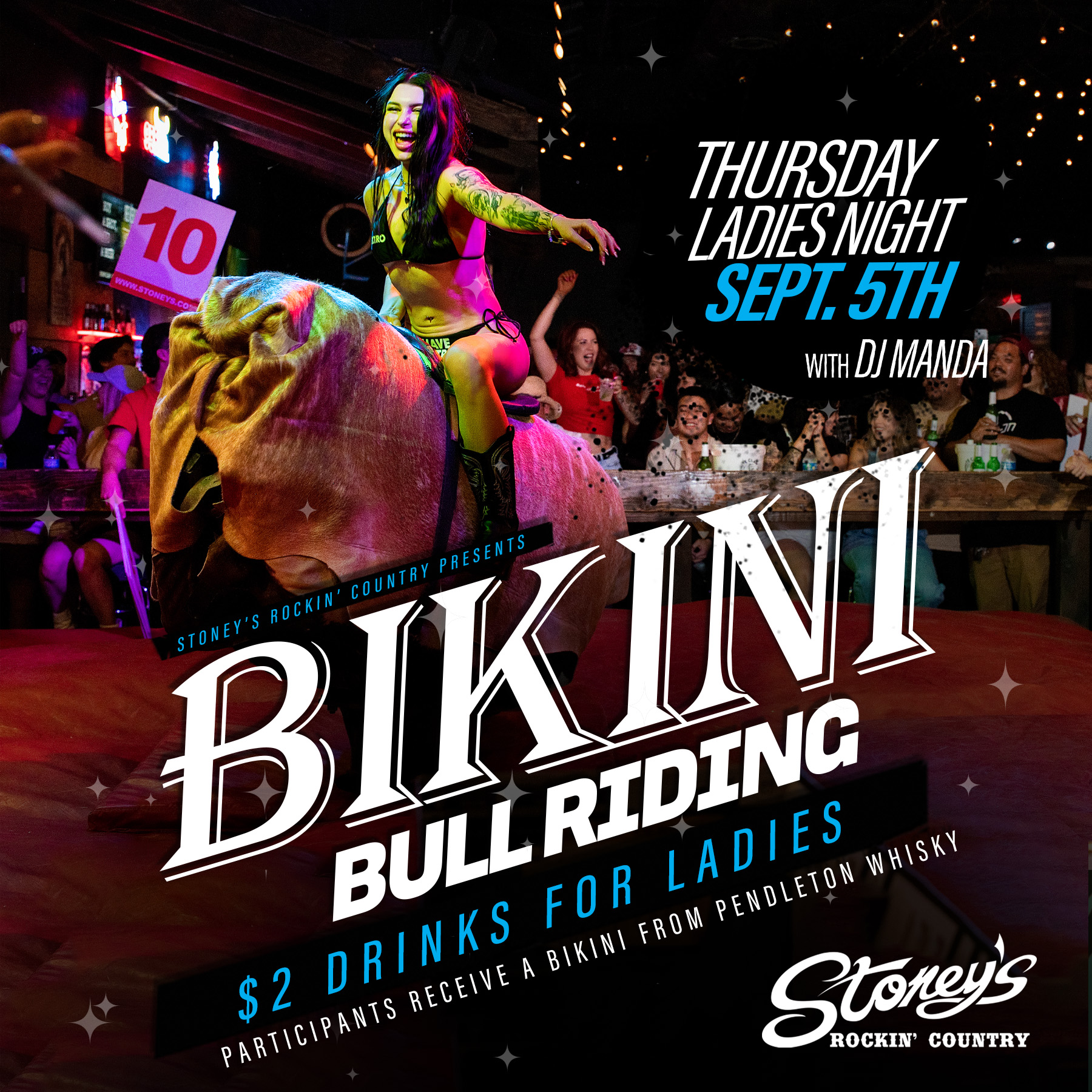 Bikini Bull Riding Ladies Night