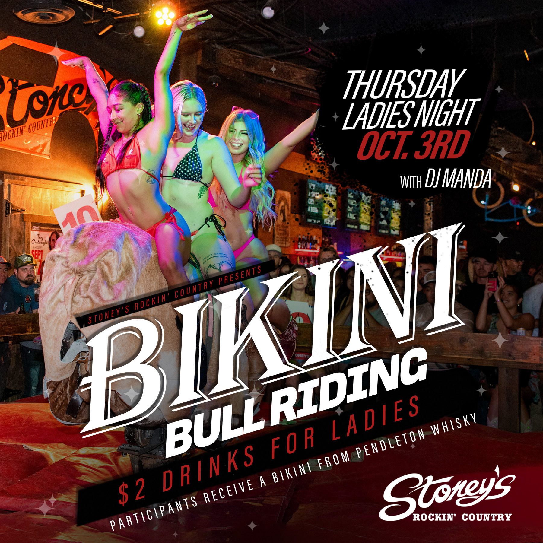 Bikini Bull Riding Ladies Night