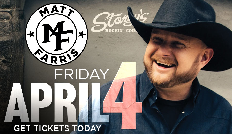 Matt Farris at Stoney's Rockin' Country April 4, 2025