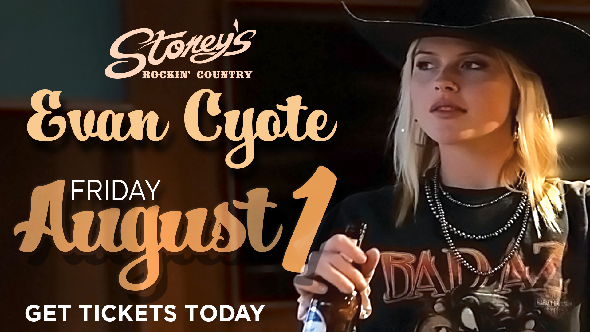 Evan Cyote at Stoney's Rockin' Country August 1, 2025