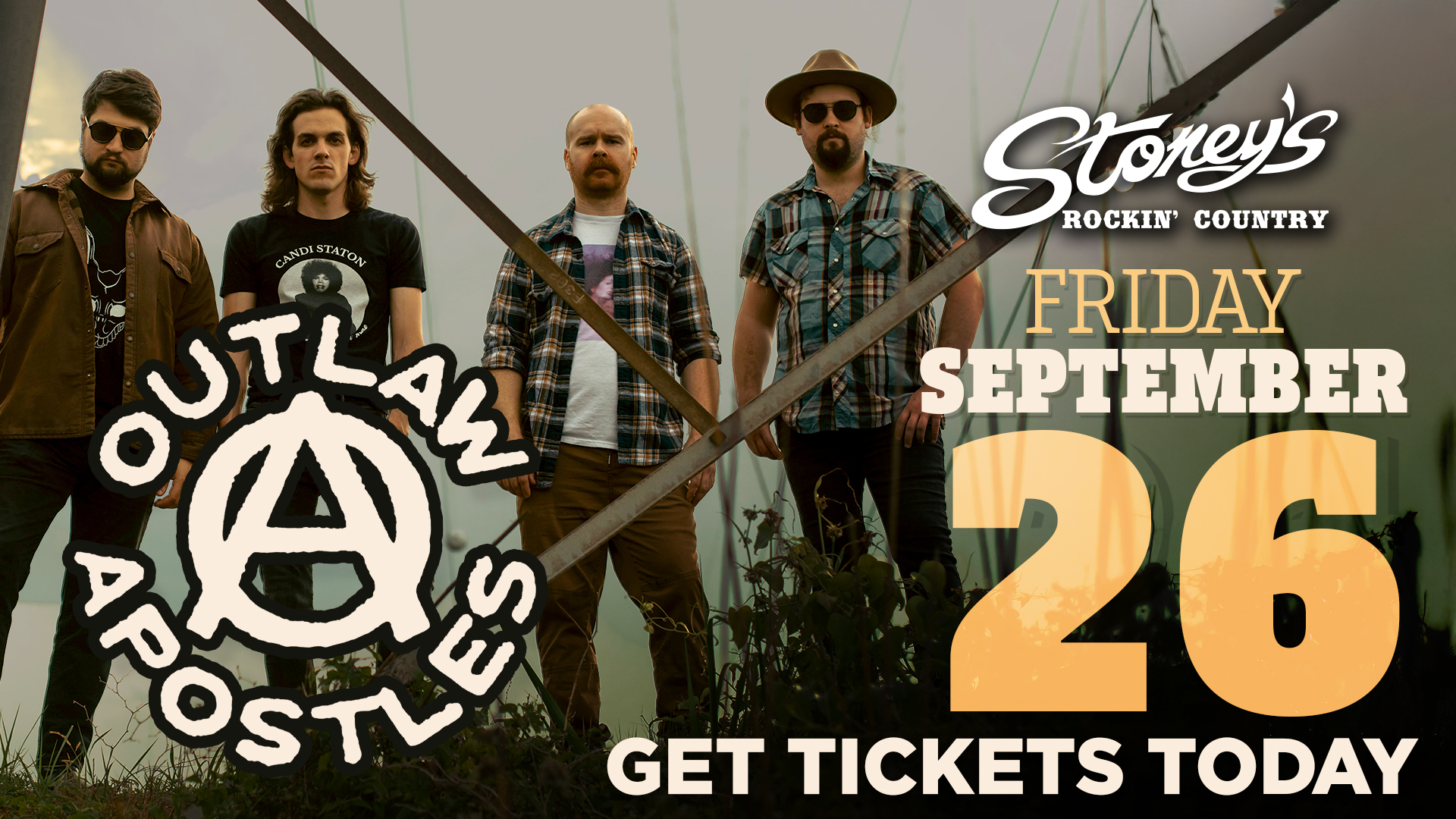 Outlaw Apostles at Stoney's Rockin' Country September 26