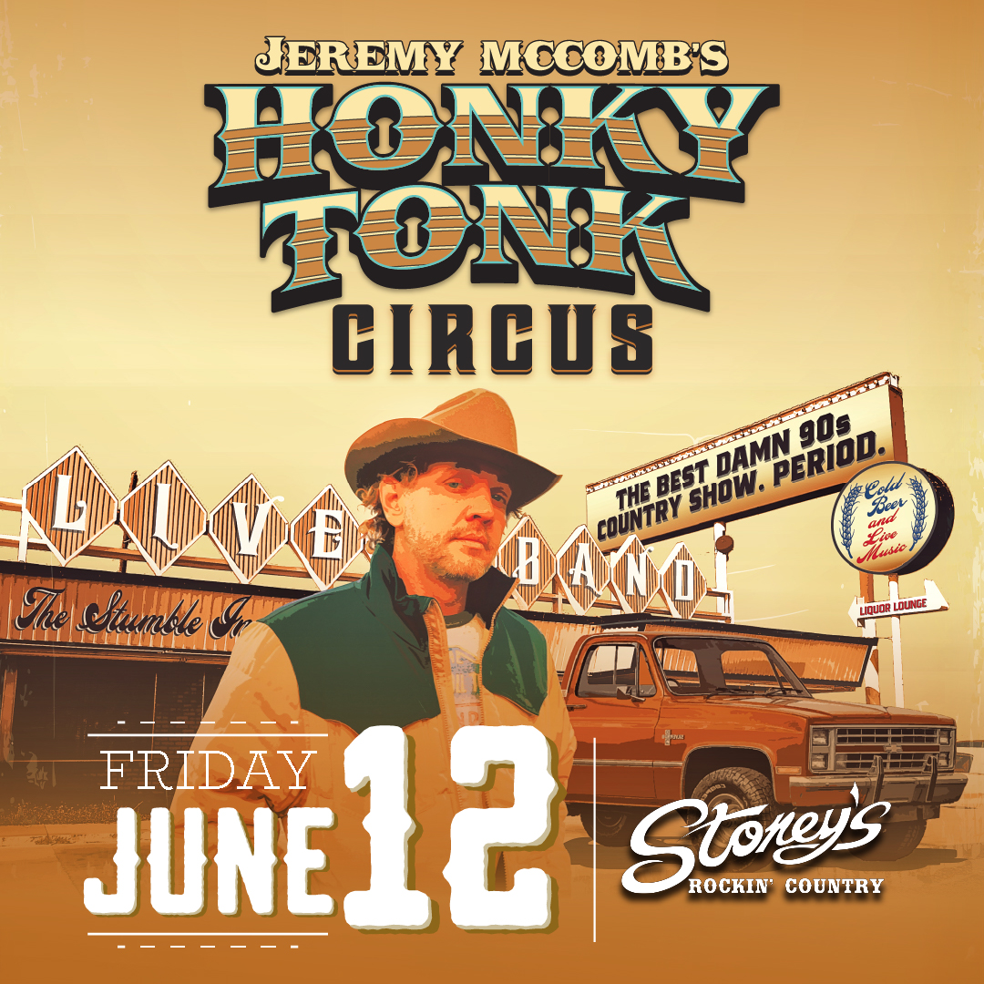Jeremy McComb Honky-Tonk Circus Tour at Stoney’s Rockin’ Country Las Vegas 90s country concert